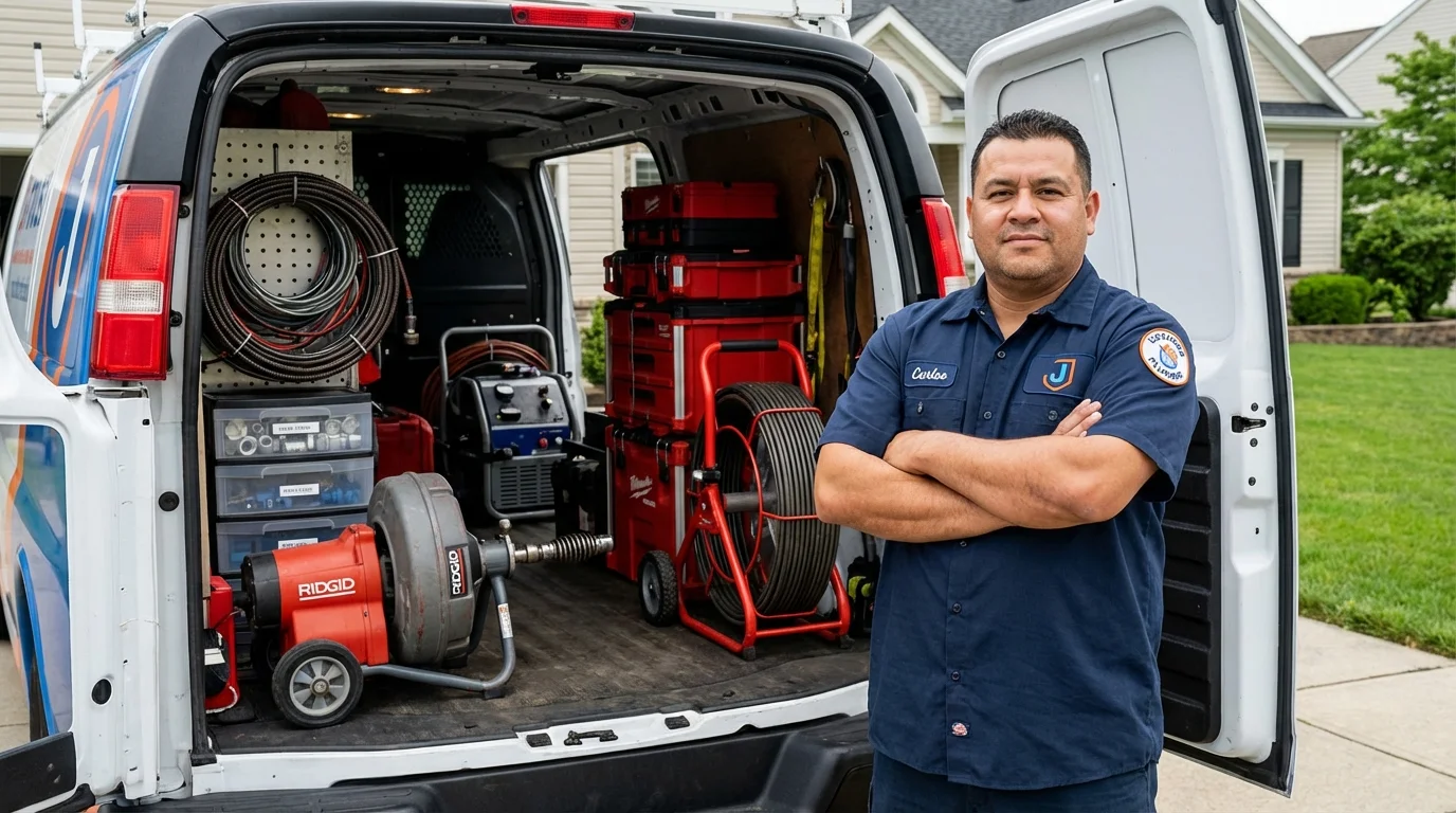 Professional drain cleaning equipment and Johns Plumbing LLC plumber in Federal Way