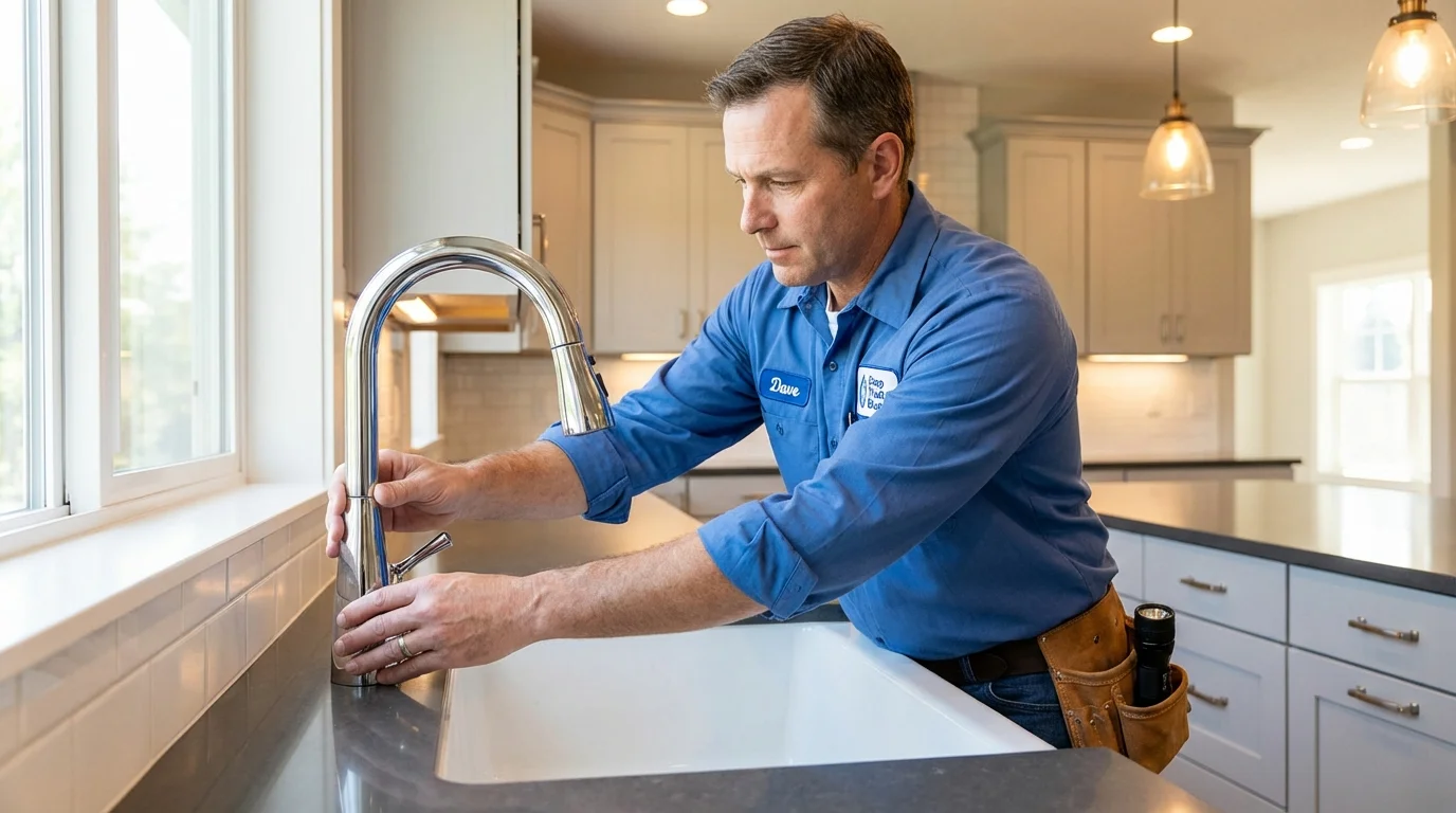 Kitchen faucet installation by Johns Plumbing LLC in Federal Way