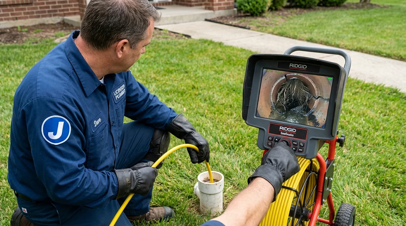 Sewer camera inspection being performed by Johns Plumbing LLC in Federal Way
